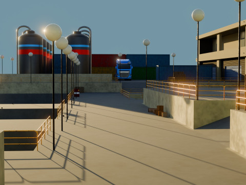 Harbor Port 3D Model