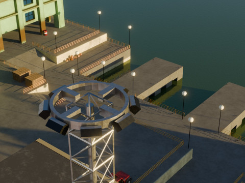 Harbor Port 3D Model