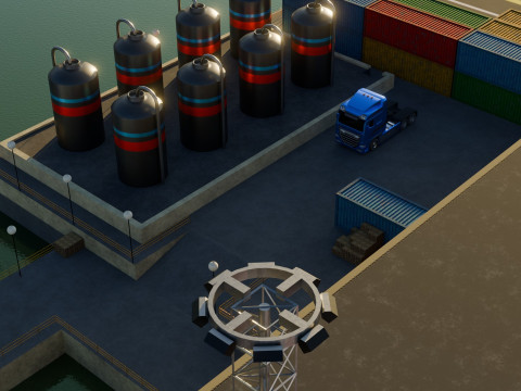 Harbor Port 3D Model
