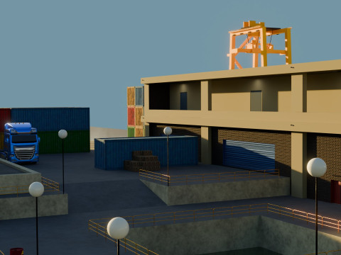 Harbor Port 3D Model