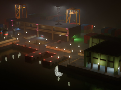Harbor Port 3D Model