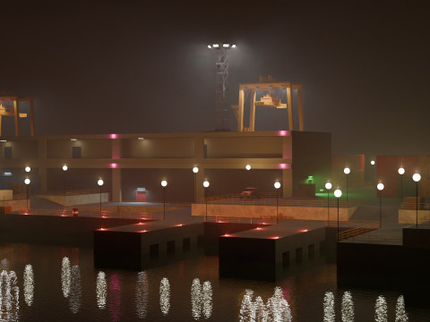 Harbor Port 3D Model