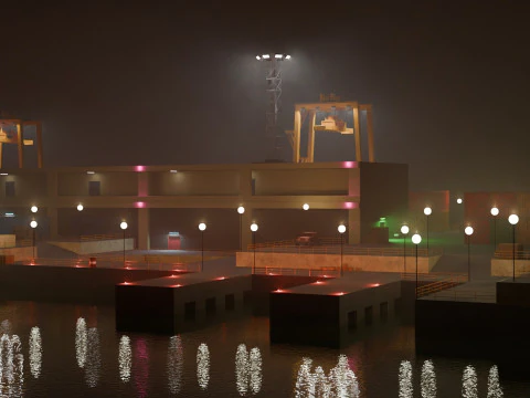 Harbor Port 3D Model