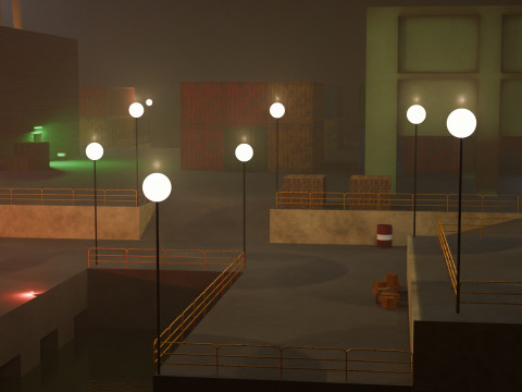 Harbor Port 3D Model