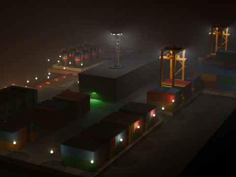 Harbor Port 3D Model