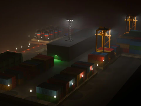 Harbor Port 3D Model