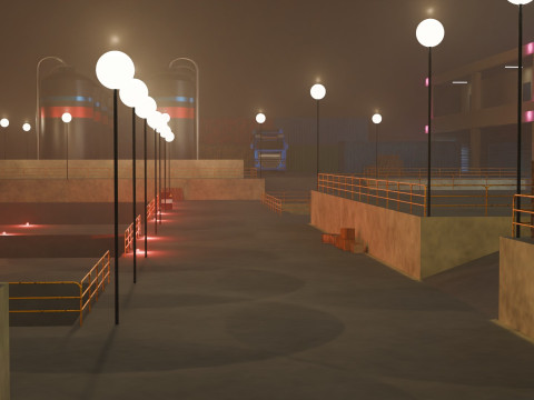 Harbor Port 3D Model