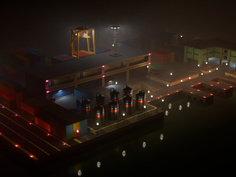 Harbor Port 3D Model