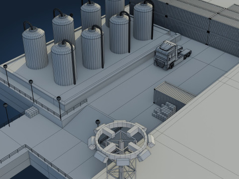 Harbor Port 3D Model