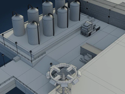 Harbor Port 3D Model