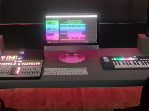 レコーディングスタジオ 3Dモデル