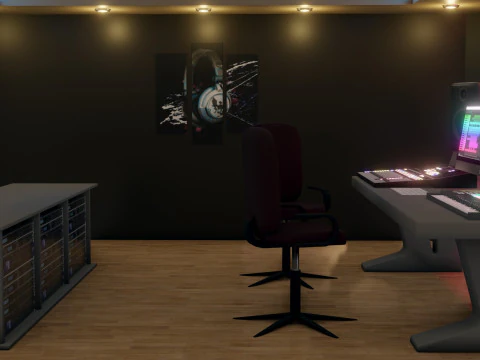 レコーディングスタジオ 3Dモデル