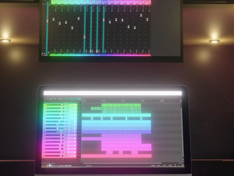 レコーディングスタジオ 3Dモデル