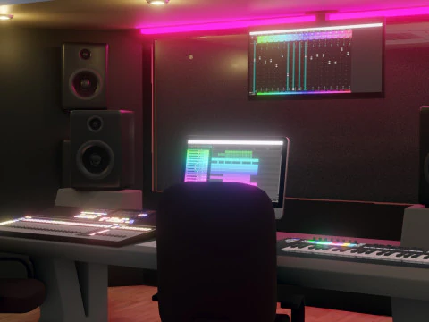 レコーディングスタジオ 3Dモデル