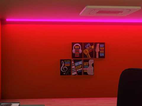 レコーディングスタジオ 3Dモデル