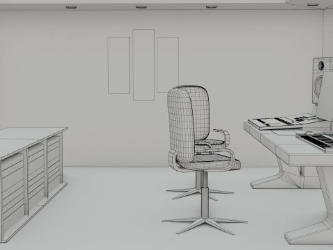 レコーディングスタジオ 3Dモデル