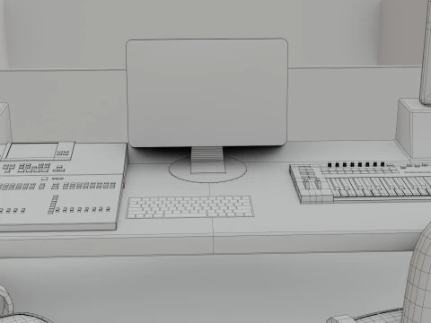 レコーディングスタジオ 3Dモデル
