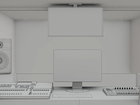 レコーディングスタジオ 3Dモデル