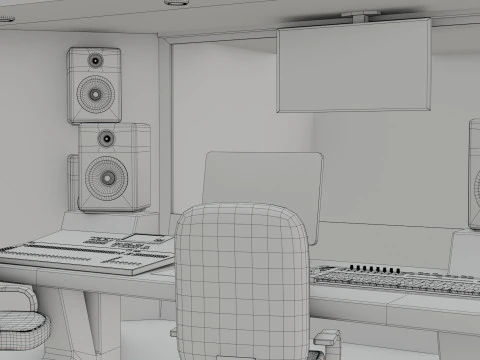 レコーディングスタジオ 3Dモデル