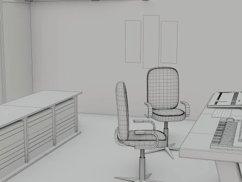 レコーディングスタジオ 3Dモデル