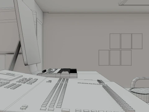 レコーディングスタジオ 3Dモデル