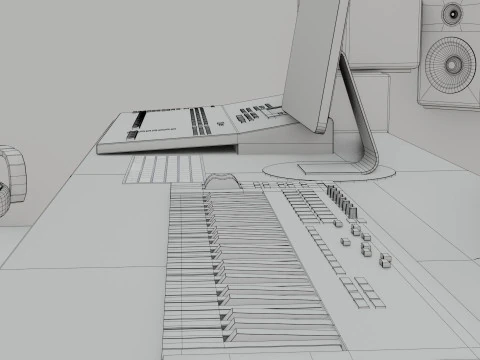 レコーディングスタジオ 3Dモデル