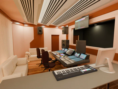 Studio Rekaman Model 3D