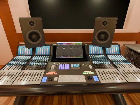 Studio Rekaman Model 3D