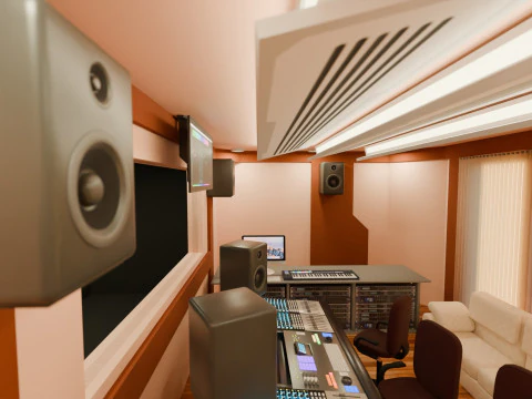 Studio Rekaman Model 3D