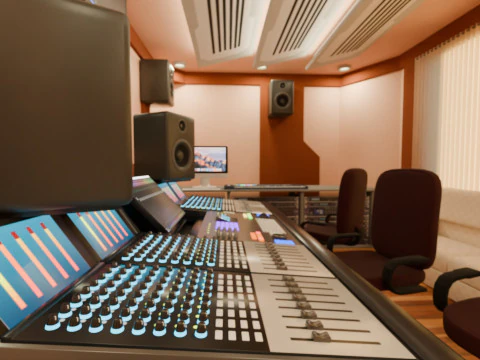 Studio Rekaman Model 3D