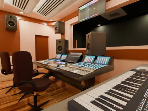 Studio Rekaman Model 3D