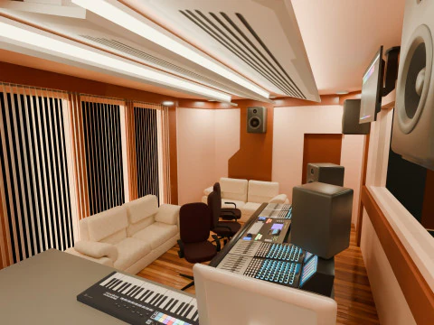 Studio Rekaman Model 3D