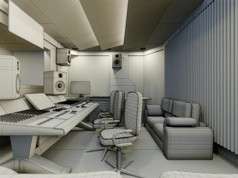 Studio Rekaman Model 3D