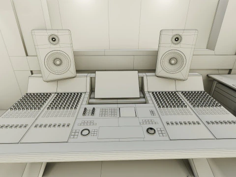 Studio Rekaman Model 3D