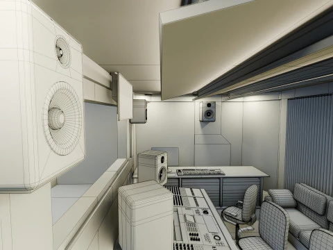 Studio Rekaman Model 3D