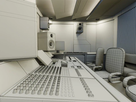 Studio Rekaman Model 3D