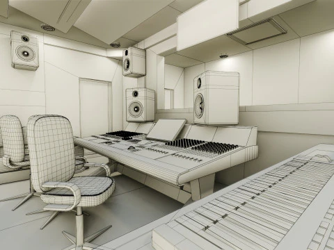 Studio Rekaman Model 3D