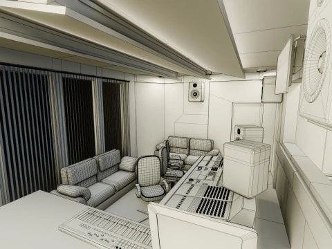 Studio Rekaman Model 3D