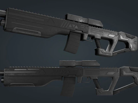 Senjata Fiksi Ilmiah Model 3D