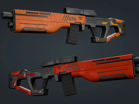 Senjata Fiksi Ilmiah Model 3D