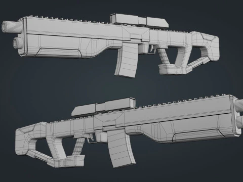 Senjata Fiksi Ilmiah Model 3D