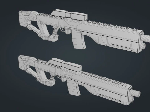 Senjata Fiksi Ilmiah Model 3D