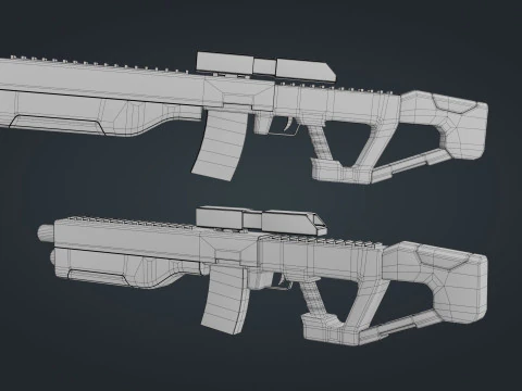 Senjata Fiksi Ilmiah Model 3D