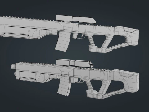 Senjata Fiksi Ilmiah Model 3D