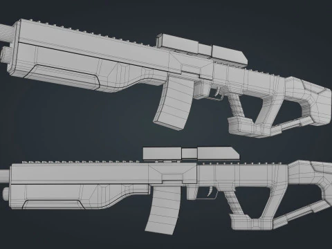 Senjata Fiksi Ilmiah Model 3D