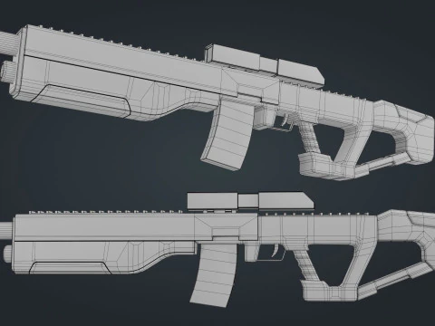 Senjata Fiksi Ilmiah Model 3D