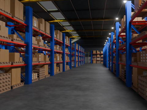 Ware House - Game Ready - PBR Low-poly 3D Модель