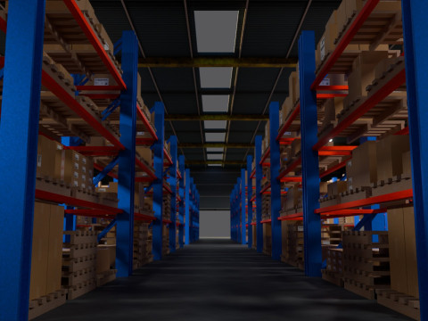 Ware House - Game Ready - PBR Low-poly 3D Модель