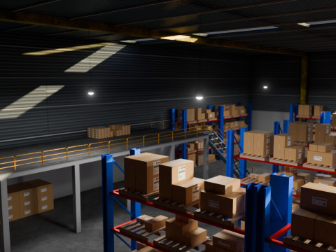 Ware House - Game Ready - PBR Low-poly 3D Модель