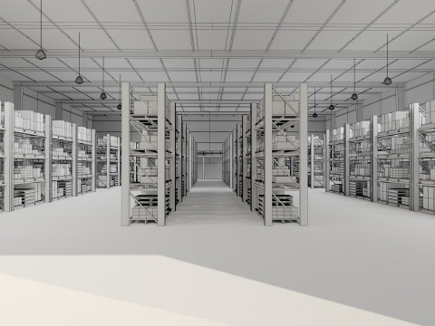 Ware House - Game Ready - PBR Low-poly 3D Модель
